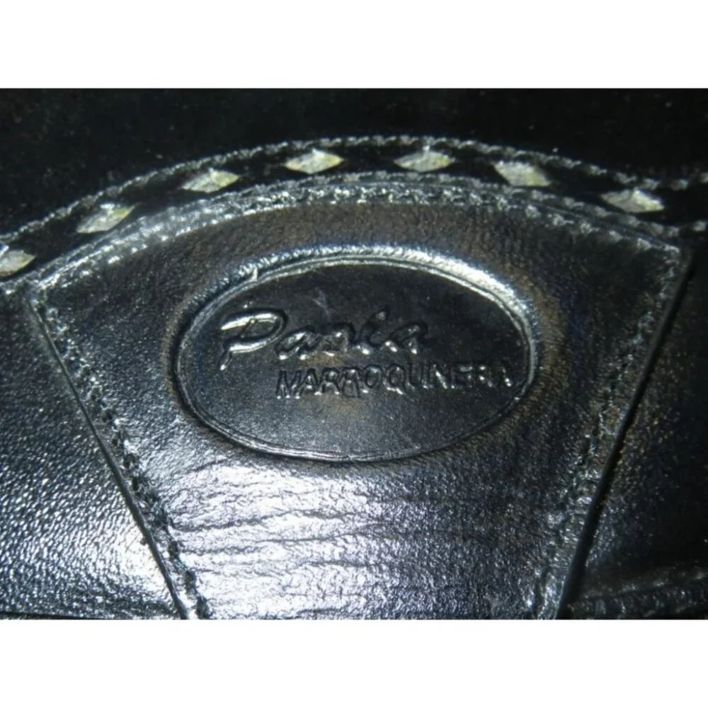 Paola MARROQUINERA Columbian All Weather Pebbled Leather Messenger Hard Satchel